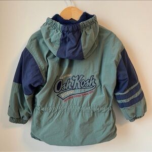 Vintage OshKosh B'gosh Colour Block Hooded Coat with Logo
